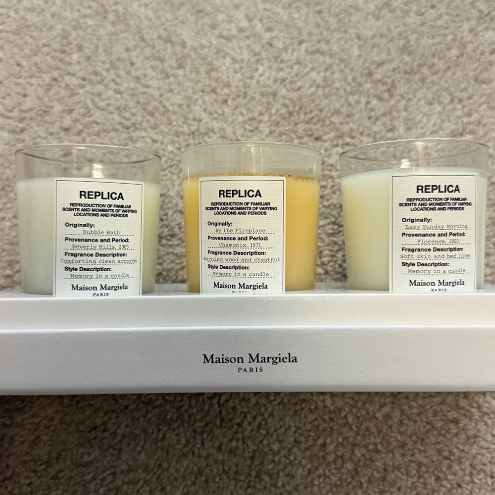 Replica candle set of 3 (new)